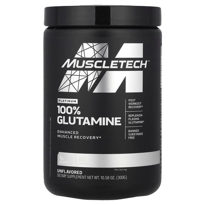 Platinum 100% Glutamine, Unflavored, 10.58 Oz (300 G)