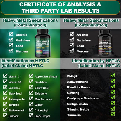 Sea Moss & Shilajit Dynamic Vitality Bundle - 60 Count