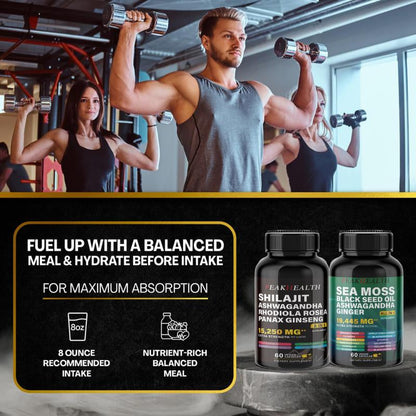 Sea Moss & Shilajit Dynamic Vitality Bundle - 60 Count