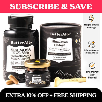 Himalayan Shilajit Sea Moss, Ashwagandha, Black Pepper